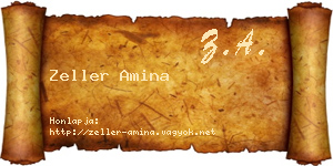 Zeller Amina névjegykártya